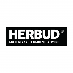 Logo HERBUD w wersji białej
