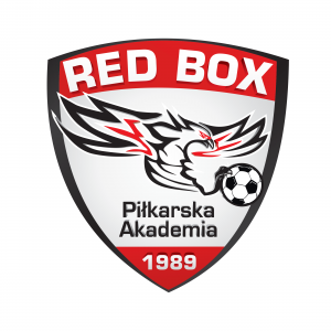 Logo RED BOX Piłkarska akademia w wersji kolorowej